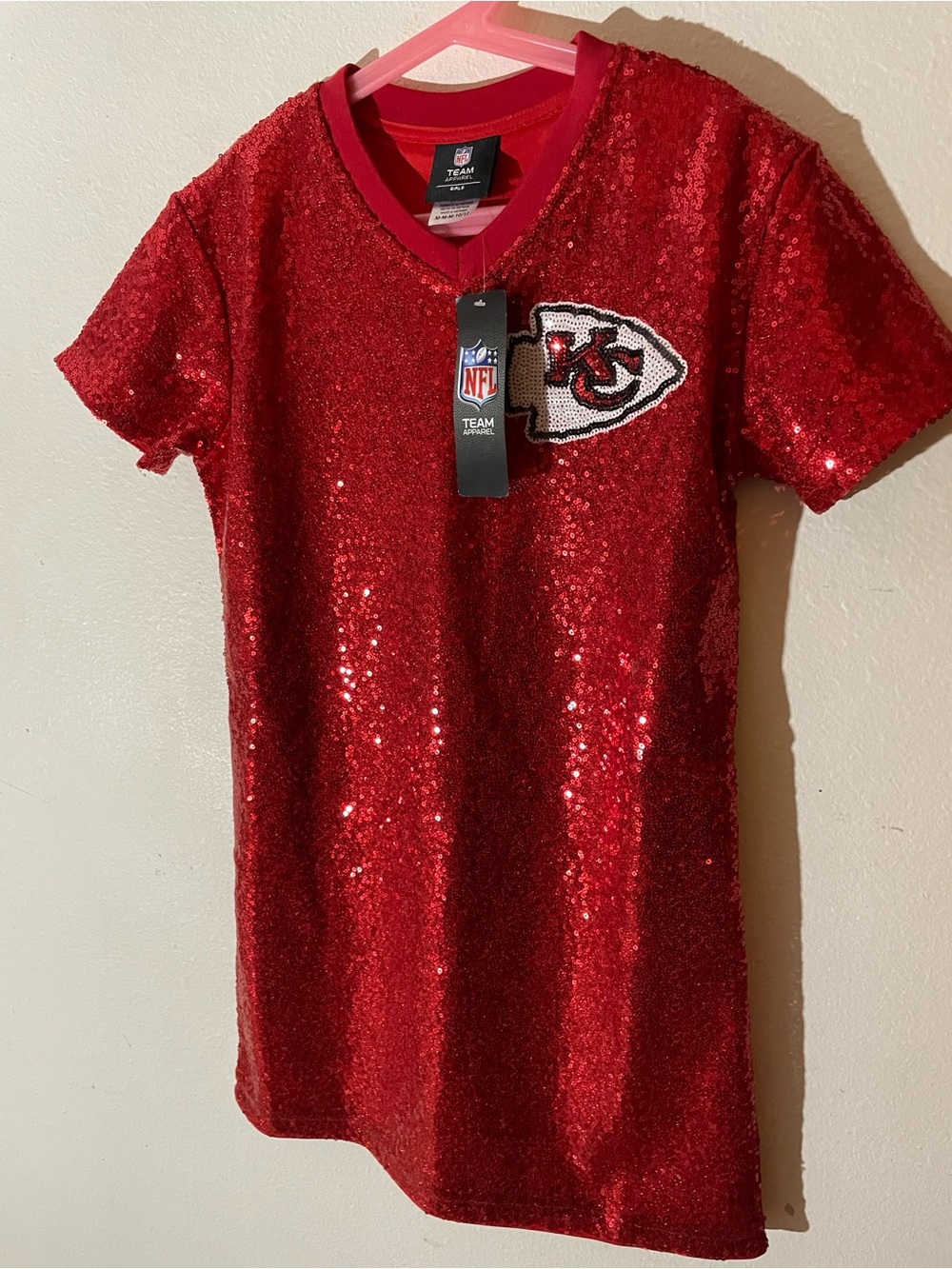 NFL Kids Kansas City Chiefs Red Sequin Dress
